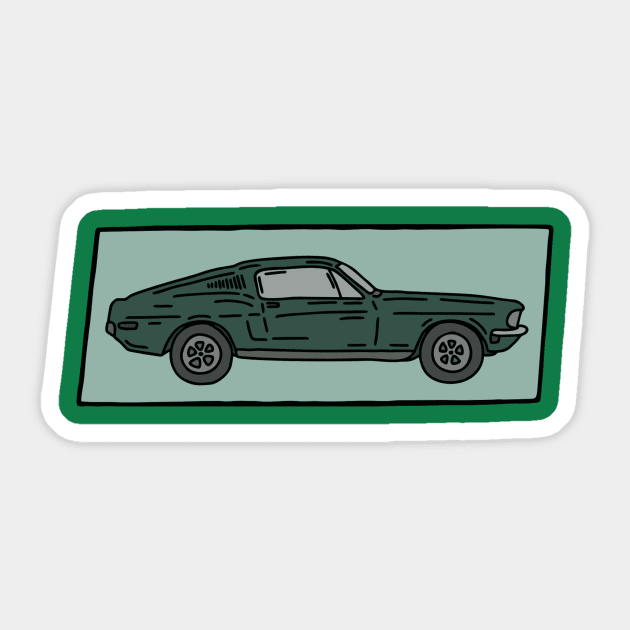 muscle car Sticker by fokaction